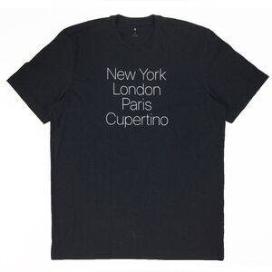 Apple Store new york london paris cupertino tshirt Black (XL)